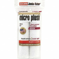 Wooster Brush - 3/8" Nap, 6-1/2" Wide Paint Roller - Smooth Texture, Microfiber - Benchmark Tooling