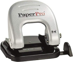 PaperPro - Paper Punches Type: 20 Sheet Manual Two Hole Punch Color: Black/Silver - Benchmark Tooling