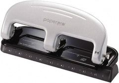 PaperPro - Paper Punches Type: 20 Sheet Manual Three Hole Punch Color: Black/Silver - Benchmark Tooling