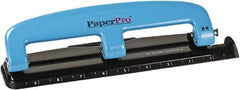 PaperPro - Paper Punches Type: 12 Sheet Manual Three Hole Punch Color: Blue/Black - Benchmark Tooling