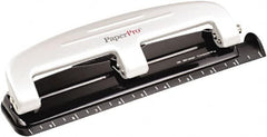 PaperPro - Paper Punches Type: 12 Sheet Manual Three Hole Punch Color: Black/Gray - Benchmark Tooling