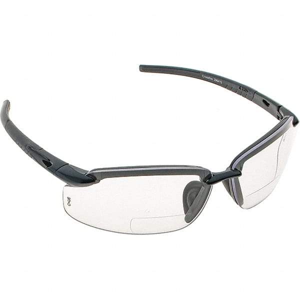 CrossFire - +1.5, Clear Lenses, Scratch Resistant, Frameless Magnifying Safety Glasses - UV Protection - Benchmark Tooling