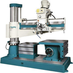 Clausing - 63" Swing, Geared Head Radial Arm Drill Press - 12 Speed, 5 hp, Three Phase - Benchmark Tooling