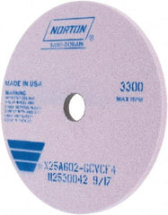 Norton - 250mm x 32mm Hole x 10mm Thick, G Hardness, 60 Grit Surface Grinding Wheel - Aluminum Oxide, Type 1 - Benchmark Tooling