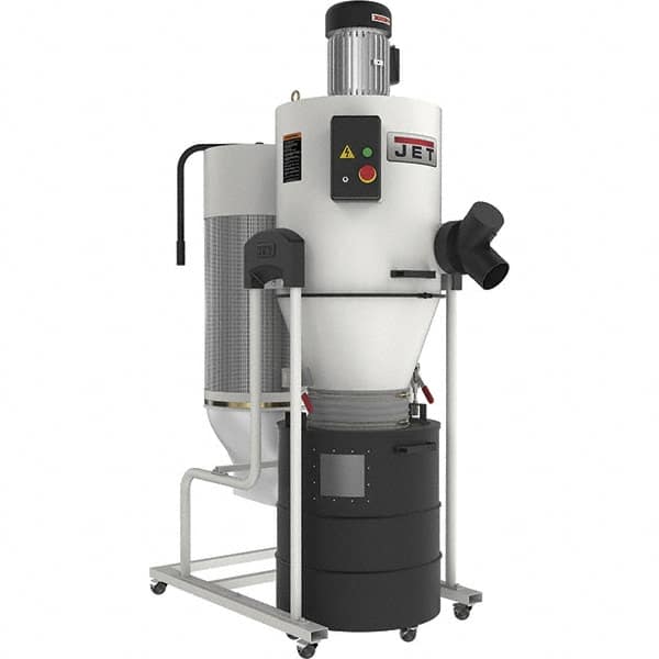 Jet - 1µm, 230 Volt Portable Dust Collector - 25-7/8" Long x 50-5/8" Deep x 72-1/4" High, 4" Connection Diam, 7,813' per min Air Flow - Benchmark Tooling