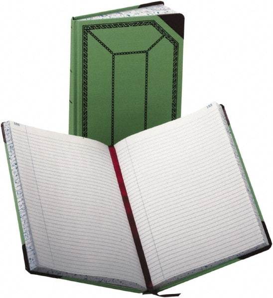 Boorum & Pease - 300 Sheet, 7-5/8 x 12-1/2", Record/Account Book - Green & Red - Benchmark Tooling