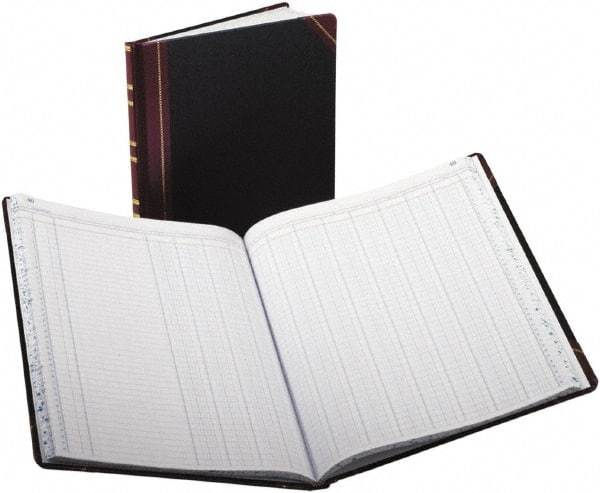 Boorum & Pease - 150 Sheet, 10-1/8 x 12-1/4", Record/Account Book - Black & Red - Benchmark Tooling