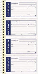 Adams Business Forms - 200 Sheet, 11 x 5-1/4", Call Book - Blue & White - Benchmark Tooling