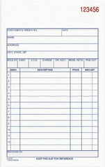 Adams Business Forms - 50 Sheet, 4-3/16 x 7-3/16", Sales Order Book - White - Benchmark Tooling