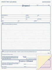 Adams Business Forms - 50 Sheet, 8-1/2 x 11-7/16", Sales Order Book - White, Canary & Pink - Benchmark Tooling