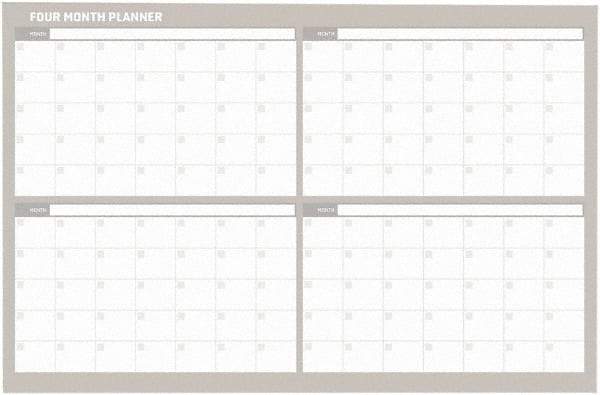 MasterVision - 36 x 48", Wall Calendar - White - Benchmark Tooling