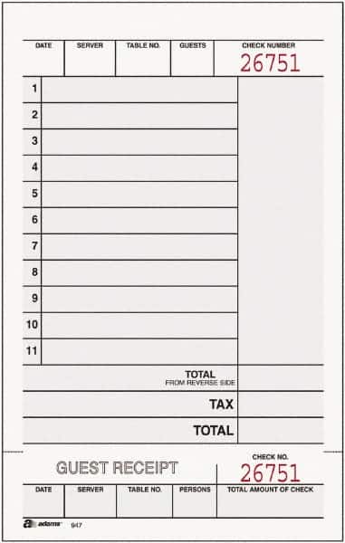 Adams Business Forms - 250 Sheet, 7-1/4 x 4-1/4", Guest Book - White - Benchmark Tooling