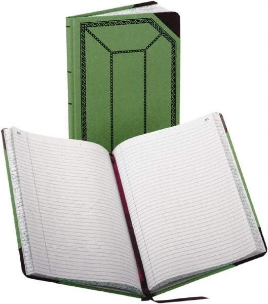 Boorum & Pease - 150 Sheet, 7-5/8 x 12-1/2", Record/Account Book - Green & Red - Benchmark Tooling