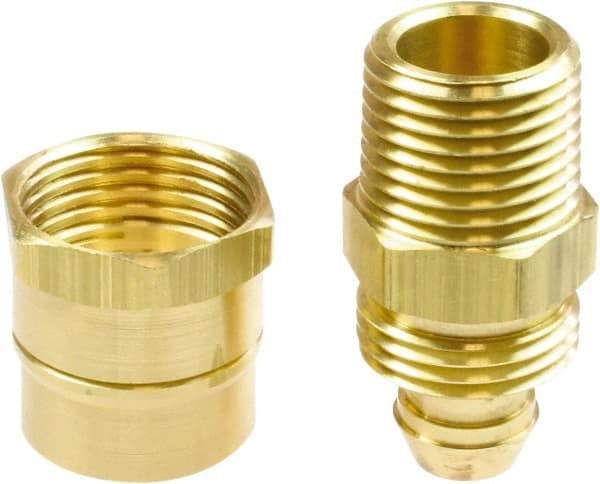 Coilhose Pneumatics - 1/2 NPT, Brass Reusable Hose Male Rigid - 1/2" Hose ID x 3/4" Hose OD - Benchmark Tooling