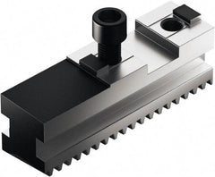 Schunk - 24" Max Chuck Diam Compatibility, Case Hardened Steel Serrated Hard Lathe Master Jaws - 0 Steps - Benchmark Tooling