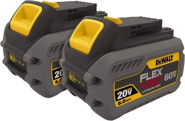 DeWALT - 60 Volt Lithium-Ion Power Tool Battery - 6 Ahr Capacity, 2 hr Charge Time, Series 20/60 FLEXVOLT - Benchmark Tooling