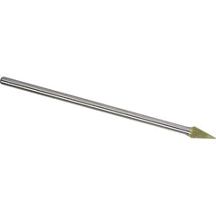 Made in USA - 1/4" Cut Diam, 1/4" Shank Diam, Cone Head Double Cut Burr - Carbide, 3/4" LOC, 6-3/4" OAL - Benchmark Tooling