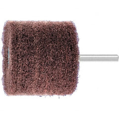 PFERD - 2-3/8" Diam x 2" Face Width, Aluminum Oxide Nonwoven Mounted Flap Wheel - 1/4" Shank Mount, 180 Grit, 10,000 Max RPM - Benchmark Tooling