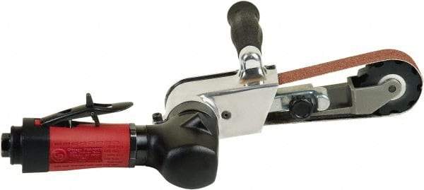 Chicago Pneumatic - 1 x 18 Inch, 22,000 RPM Air Belt Sander - 0.75 Hp, 1/4 Inch Inlet, 7.95 CFM Air Consumption, Rear Exhaust - Benchmark Tooling