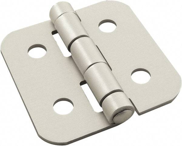 80/20 Inc. - 2" Long x 2" Wide x 1.98mm Thick, Aluminum Door Hinge - Aluminum, Clear Anodized Finish - Benchmark Tooling