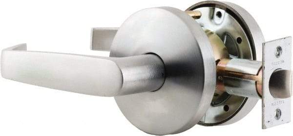 Falcon - Privacy Lever Lockset for 1-3/8 to 1-7/8" Thick Doors - 2-3/4" Back Set, Stainless Steel, Satin Chrome Finish - Benchmark Tooling