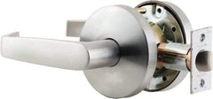 Falcon - Entrance Lever Lockset for 1-3/8 to 1-7/8" Thick Doors - 2-3/4" Back Set, SFIC Cylinder, Stainless Steel, Satin Chrome Finish - Benchmark Tooling