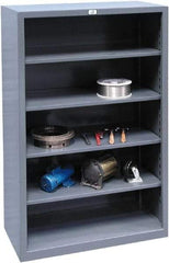 Strong Hold - 4 Shelf, 1,525 Lb. Capacity, Closed Shelving System - 72 Inch Wide x 24 Inch Deep x 72 Inch High, Dark Gray - Benchmark Tooling