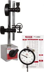 SPI - 0.001" Graduation, Dial Indicator & Base Kit - 2-1/4" Base Length x 2" Base Width x 2-1/8" Base Height - Benchmark Tooling