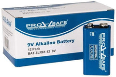 PRO-SAFE - Size 9V, Alkaline, Standard Battery - 9 Volts, Miniature Snap Terminal, 6LR61 - Benchmark Tooling