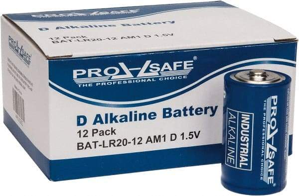 PRO-SAFE - Size D, Alkaline, Standard Battery - 1.5 Volts, Flat Terminal, LR20 - Benchmark Tooling