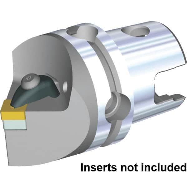 Kennametal - Neutral Cut, Size KM50TS, SN.. 120408 & SN.. 432 Insert Compatiblity, External Modular Turning & Profiling Cutting Unit Head - 50mm Head Length, Through Coolant, Series Kenclamp - Benchmark Tooling