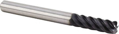 Kennametal - 1", 5 Flute, Single End, Solid Carbide, 0.12" Corner Radius End Mill - 6" OAL, 43° Helix, Right Hand Flute, 3" LOC, Right Hand Cut - Benchmark Tooling