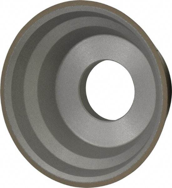 Norton - 3-3/4" Diam, 1-1/4" Hole Size, 1-1/2" Overall Thickness, 320 Grit, Type 11 Tool & Cutter Grinding Wheel - Extra Fine Grade, Diamond, R Hardness, Resinoid Bond - Benchmark Tooling