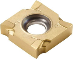 Seco - SNHQ120712 M07 Grade F40M Carbide Milling Insert - TiAlN/TiN Finish, 0.277" Thick, 1/2" Inscribed Circle, 0.047" Corner Radius - Benchmark Tooling