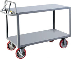 Little Giant - 3,600 Lb Capacity, 30" Wide x 65-1/2" Long x 42" High Shelf Cart - 2 Shelf, Steel - Benchmark Tooling