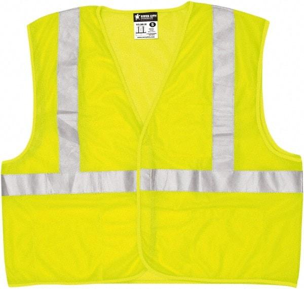 MCR Safety - Size 2XL Flame Resistant/Retardant Lime Mesh General Purpose Vest - 26.4" Chest, ANSI 107-2015, Hook & Loop Closure, 3 Pockets, Polyester - Benchmark Tooling