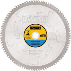 DeWALT - 14" Diam, 1" Arbor Hole Diam, 90 Tooth Wet & Dry Cut Saw Blade - Carbide-Tipped, Standard Round Arbor - Benchmark Tooling