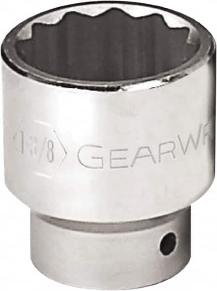 GearWrench - 2", 3/4" Drive, Standard Hand Socket - 12 Points, 2-13/16" OAL, Alloy Steel, Chrome Finish - Benchmark Tooling