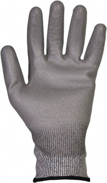 Jackson Safety - Size XL (10), ANSI Cut Lvl 3, Polyurethane Coated Dyneema/Lycra Cut Resistant Gloves - 9.84" Long, Palm & Knuckles Coated, Knit Wrist, Gray, Paired - Benchmark Tooling