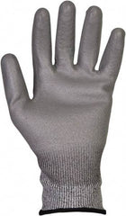 KleenGuard - Size S (7), ANSI Cut Lvl 3, Polyurethane Coated HPPE Fiber Cut Resistant Gloves - 9.44" Long, Palm & Knuckles Coated, Knit Wrist, Gray, Paired - Benchmark Tooling