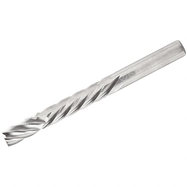 Iscar - 12mm Cutting Diam x 24mm Length of Cut, 8 Flute, Compression Spiral Router Bit - Uncoated, Right Hand Cut, Solid Carbide, 83mm OAL x 12mm Shank Diam, Square End - Benchmark Tooling