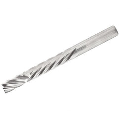 Iscar - 8mm Cutting Diam x 16mm Length of Cut, 6 Flute, Compression Spiral Router Bit - Uncoated, Right Hand Cut, Solid Carbide, 63mm OAL x 8mm Shank Diam, Square End - Benchmark Tooling