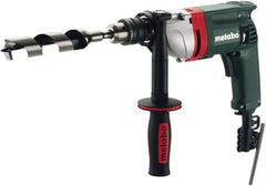 Metabo - 1/2" Keyed Chuck, 0 to 650 RPM, Pistol Grip Handle Electric Drill - 6.7 Amps, 120 Volts, Non-Reversible - Benchmark Tooling