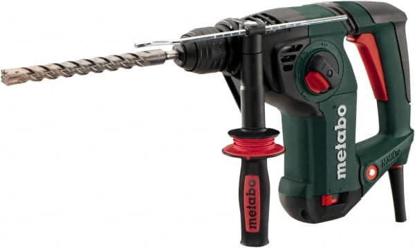 Metabo - 120 Volt 1-1/4" SDS Plus Chuck Electric Hammer Drill - 0 to 4,470 BPM, 0 to 1,150 RPM, Reversible - Benchmark Tooling