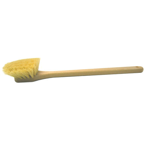 20″ Utility Scrub Brush, White Tampico Fill, Long Handle, Foam Block - Benchmark Tooling