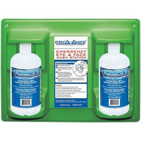 PRO-SAFE - 32 oz, Disposable Eyewash Double Station - Approved by FDA - Benchmark Tooling