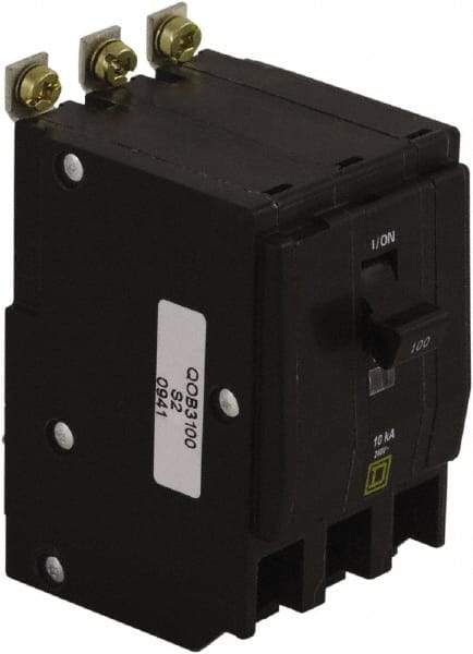 Square D - 100 Amp, 240 VAC, 3 Pole, Bolt On Miniature Circuit Breaker - 4-2/0 AWG - Benchmark Tooling