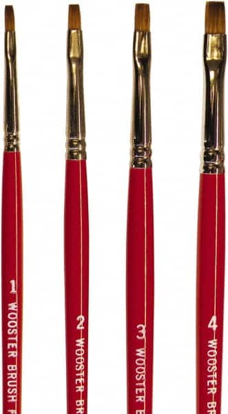 Wooster Brush - #4 Sable Artist's Paint Brush - 1/4" Wide, 19/64" Bristle Length, 5-1/2" Plastic Handle - Benchmark Tooling