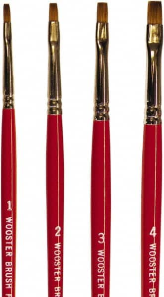 Wooster Brush - #3 Sable Artist's Paint Brush - 1/8" Wide, 17/64" Bristle Length, 5-3/4" Plastic Handle - Benchmark Tooling