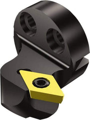 Sandvik Coromant - Right Hand Cut, Size 20, DCMT 2(1.5)1 Insert Compatiblity, Modular Turning & Profiling Cutting Unit Head - 15mm Ctr to Cutting Edge, 15mm Head Length, Through Coolant, Series CoroTurn 107 - Benchmark Tooling